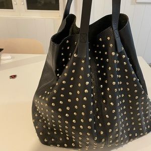 Zara black leather bag